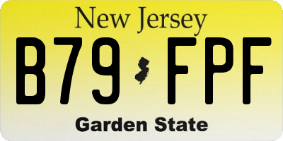 NJ license plate B79FPF