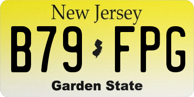 NJ license plate B79FPG