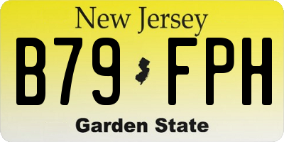 NJ license plate B79FPH