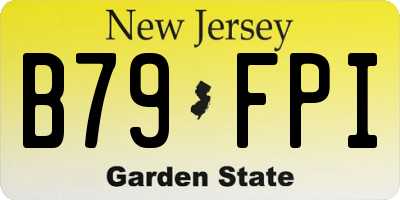 NJ license plate B79FPI