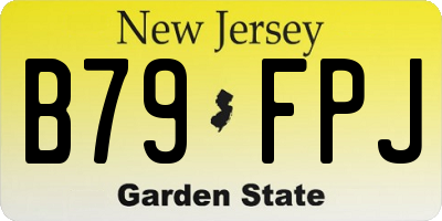 NJ license plate B79FPJ