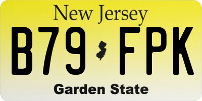 NJ license plate B79FPK