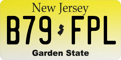 NJ license plate B79FPL
