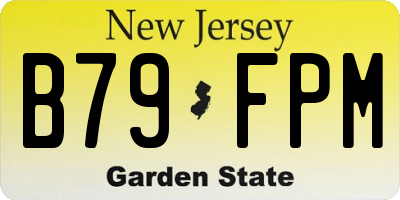 NJ license plate B79FPM