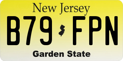 NJ license plate B79FPN