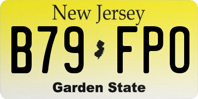 NJ license plate B79FPO