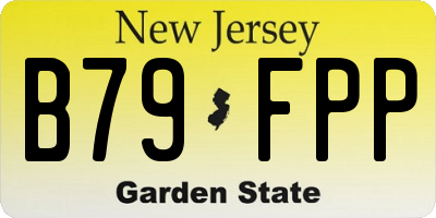 NJ license plate B79FPP