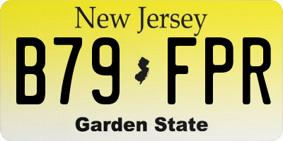 NJ license plate B79FPR