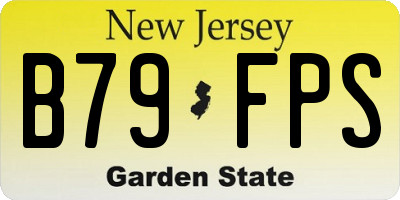 NJ license plate B79FPS