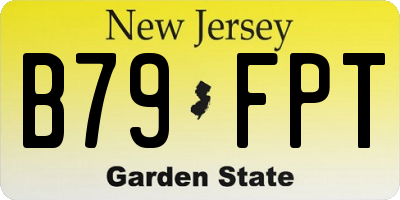NJ license plate B79FPT