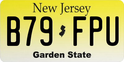 NJ license plate B79FPU