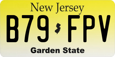 NJ license plate B79FPV