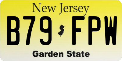 NJ license plate B79FPW