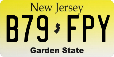NJ license plate B79FPY