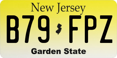 NJ license plate B79FPZ