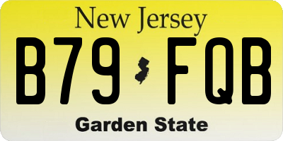 NJ license plate B79FQB