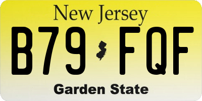 NJ license plate B79FQF