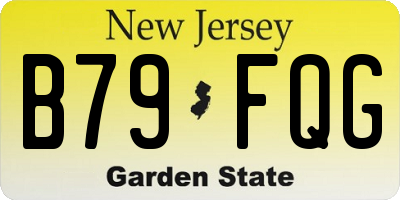 NJ license plate B79FQG