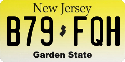 NJ license plate B79FQH