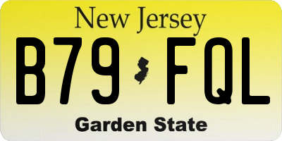 NJ license plate B79FQL