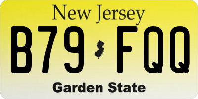 NJ license plate B79FQQ
