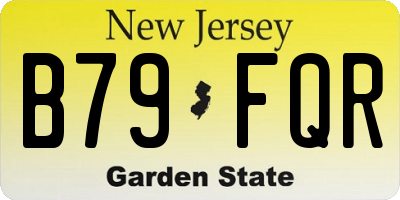 NJ license plate B79FQR