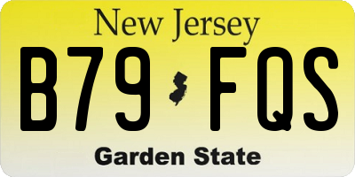 NJ license plate B79FQS