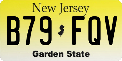 NJ license plate B79FQV