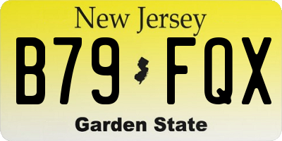 NJ license plate B79FQX