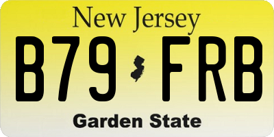 NJ license plate B79FRB