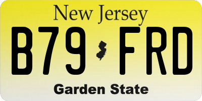 NJ license plate B79FRD