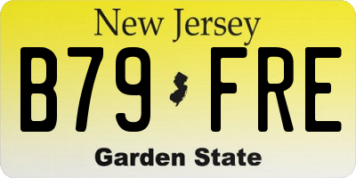 NJ license plate B79FRE