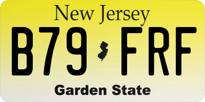 NJ license plate B79FRF