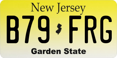 NJ license plate B79FRG