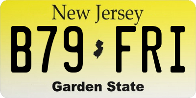 NJ license plate B79FRI