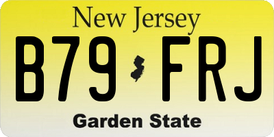 NJ license plate B79FRJ