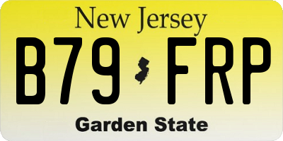 NJ license plate B79FRP