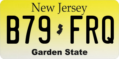 NJ license plate B79FRQ