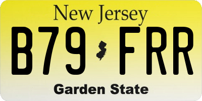 NJ license plate B79FRR