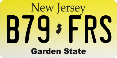 NJ license plate B79FRS