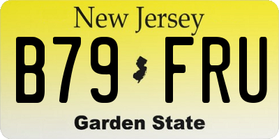 NJ license plate B79FRU