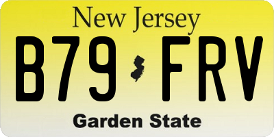 NJ license plate B79FRV