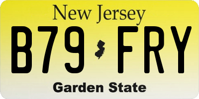 NJ license plate B79FRY