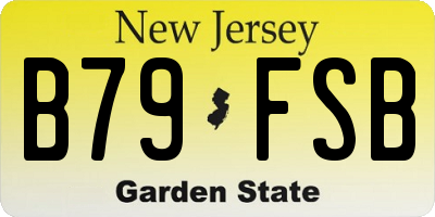 NJ license plate B79FSB