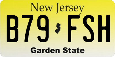 NJ license plate B79FSH