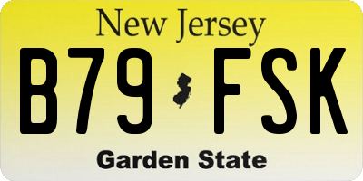 NJ license plate B79FSK