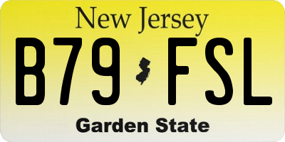 NJ license plate B79FSL