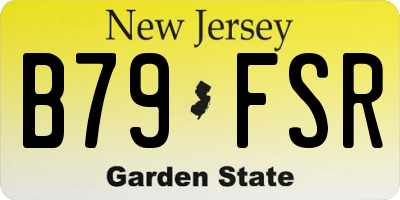 NJ license plate B79FSR