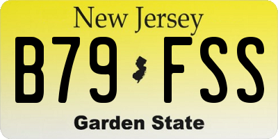 NJ license plate B79FSS