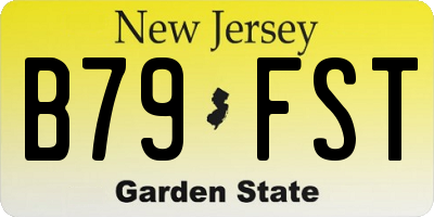 NJ license plate B79FST